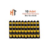 Hayat Trafik - Kauçuk Otopark Köşe Kolon Koruyucu, Koruma Eko-Oval 10'lu Set