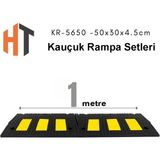Hayat Trafik Kauçuk Rampa Set, Otopark Rampası, Kaldırım Rampası 50X30X4,5 cm 1 Metre - 001-Renkli