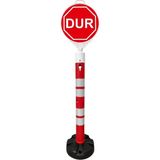 Hayat Trafik Levhalı Uyarı Dikmesi Seti 120 cm - Kauçuk TABANLI-SET13