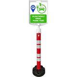 Hayat Trafik Levhalı Uyarı Dikmesi Seti 120 cm - Kauçuk Tabanlı-Set3