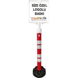 Hayat Trafik Levhalı Uyarı Dikmesi Seti 120 cm - Kauçuk Tabanlı-Set5