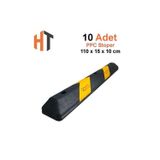 Hayat Trafik Plastik Oto Park Araç Stoperi 110 Cm 10'Lu Set