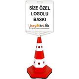 Hayat Trafik Şirkete Özel Çift Taraf Baskı + Klasik Kedi Gözlü Trafik Konisi - 001-Renkli