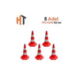 Hayat Trafik - Trafik Konisi 52 cm Çift Reflektifli TPE-5 Adet