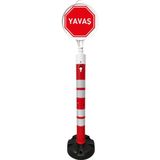 Hayat Trafik Yavaş- Levhalı Uyarı Dikmesi Seti 120 cm - Kauçuk TABANLI-SET13