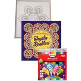 Hayatın Renkleri Büyüklere Boyama Kitabı Fatih 24 Renk Kuru Boya 1 Adet Ema Boyama Kitabı Büyükler Için Mandala Yaratıcı Boyama - Standart