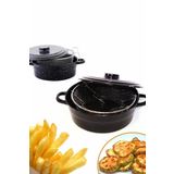Hayatınızı Kolaylaştırın Emaye Fritöz Kızartma Tenceresi