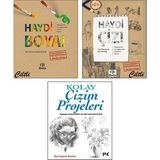 Haydi Boya + Haydi Çiz + Kolay Çizim Projeleri / 3 Kitap Set