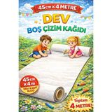 Haydi Dekor 45 cm x 4 Metre Dev Boş Çizim Kağıdı Rulosu – Mimari Çizim, Teknik Proje, Çocuk Boyama ve Hobi Çizimleri Için Büyük Boy Boş Kağıt Rulo | Üniversite Öğrencileri, Mimarlar ve Çocuklar Için