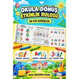 Haydi Dekor 🎒 Okula Dönüş Boyama Rulosu 30 cm × 4 Metre | Okul Öncesi Etkinlik Kağıdı, Eğitici Boyama Rulosu ve Okula Hazırlık Çalışmaları