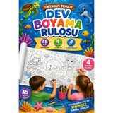 Haydi Dekor 🌊 Okyanus Temalı Dev Boyama Rulosu 45 cm x 4 Metre – Çocuklar Için Uzun Boyama Kağıdı, Eğitici ve Eğlenceli Aktivite Rulosu, Deniz Canlıları Boyama Seti, Büyük Boy Boyama Posteri