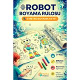 Haydi Dekor Robotları Boyuyorum Boyama Rulosu – 30 cm x 5 M | Çocuklar Için Eğitici ve Eğlenceli Boyama Kağıdı