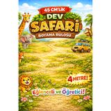 Haydi Dekor Safari Hayvanları Boyama Rulosu – 45 cm Dev Xxl Boy Çocuk Aktivite Kağıdı |