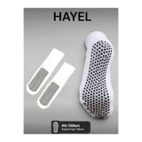 HAYEL 1 Çift Beyaz Kaydırmaz Silikon Tabanlı Unisex Tenis Futbol Spor Çorabı Yoga Pilates