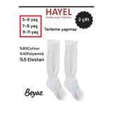 HAYEL 2 Çift Beyaz Kız Erkek Çocuk Dizaltı tozluk Tenis Çorap Futbol Çorabı Yüksek Kalite