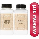 Hayfene Ingiliz Tuzu (Epsom Tuzu) ve İngiliz Karbonatı (Yenilebilir) 1000 gr 2'li Set - 1 kg
