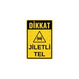 Hayg Equipment Dikkat Jiletli Tel Alüminyum Uyarı Levhası - 15cm x 22,5cm