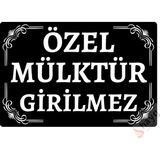 Hayg Equipment Özel Mülktür Girilmez Vintage Duvar Tabelası - Dekota Bahçe Kapısı Uyarı Levhası - Siyah - Beyaz - 20cm x 30cm