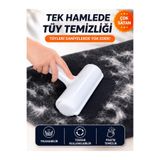 HAYHAYPETSHOP Kedi Köpek Tüy Toplama Rulosu Tek Tuşla Temizleme Koltuk Halı Tüy Temizleyici Yeniden Kullanılabilir