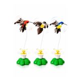 HAYHAYPETSHOP Kedi Oyuncağı Dönen Kuş Oyuncağı Hareketli Kuş Kedi Eğlence Oyuncağı Interaktif Kedi Oyuncağı Pilli