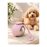 HAYHAYPETSHOP Köpek Suluğu 285 ML Katlanabilir Silikon Su Kabı Paslanmaz Çelik Taşınabilir Köpek Matarası Seyahat Suluğu