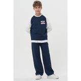 Haykids Erkek Çocuk / Genç Erkek Lacivert Reglan Kol Extreme Sport Baskılı Rahat Kesim Alt Üst Eşofman Takımı - 6 Yaş
