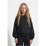 HayKids Kız Çocuk Geniş Paça Rahat Kesim Alt Üst Simli Siyah Kumaş Takım 10-11-12-13-14 Yaş