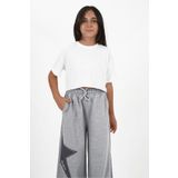HayKids Kız Çocuk İki İplik Kumaş Yıldız Nakışlı Jogger Pantolon