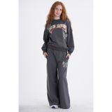 HayKids Kız Çocuk Yazı Baskılı Oversize Bol Paça Alt Üst Eşofman Takımı 8-9-10-11-12 Yaş