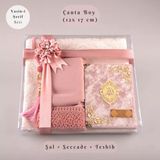 Hayrat Neşriyat Çanta Boy Pembe Yasin Seti - Şal, Seccade, Tesbih - Ahmed Husrev Altınbaşak - Bebe Pembe