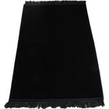 Hayrat Neşriyat Kadife Velur Seccade Düz Renk (70X110 Cm. Siyah) - 70 x 110 cm
