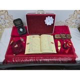 Hayrat Neşriyat Kişiye Özel Düğün Hediyesi Orta Boy Meal Kuran Seti Isme Özel Hazırlanır 16*24 - KIRMIZI - Renkli