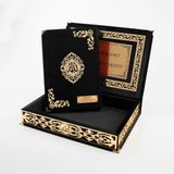 Hayrat Neşriyat Raşel Kutulu Hediyelik Kuran-I Kerim (Orta Boy, Siyah, Şems Lafzatullah Gold Pleksi)