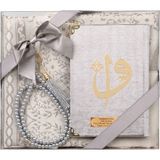 Hayrat Neşriyat Seccade + Tesbih + Yasin Hediye Seti (Çanta Boy, Gri)
