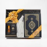 Hayrat Neşriyat Takke + Esans + Tesbih + Seccade + Kuran Hediye Seti (Çanta Boy, Siyah)
