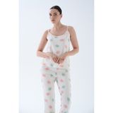 Hays Kadın Pamuklu Ayarlanır Ip Askılı Dantel Detaylı Atlet Pijama Üstü - XL