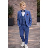 HAYTA Çocuk Takım Elbise Yelekli Gömlekli Set 1yaş-14yaş Silver Plus indigo