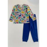Hayvan Desen Erkek Çocuk Pijama Takımı - Gri - 6 - 7 Yaş