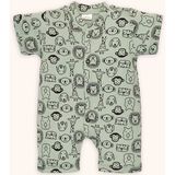 Hayvan Figürlü Çıtçıtlı Unisex Kısa Tulum - 0 - 3 Ay - Mint