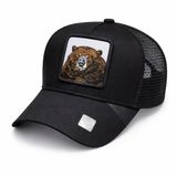 Hayvan Figürlü Hayvan Nakışlı Ayarlanabilir Fileli Trucker Kep Şapka (Ayı)