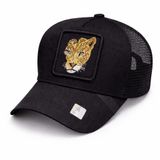 Hayvan Figürlü Hayvan Nakışlı Ayarlanabilir Fileli Trucker Kep Şapka (Leopar)