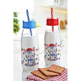 Hayvan Figürlü Pipetli Su Süt Şişesi Cam 500 Ml