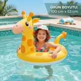 Hayvan Figürlü Şişme Simit 3-6 Yaş Havuz Deniz Simidi / Big Animal Kids Floating Swim Ring 58221 - Zürafa