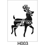 Hayvan Temali Desenler Stencil Sablon (25X25) H-003