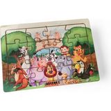 Hayvanat Bahçesi 16 Parça Eğitici Öğretici Ahşap Çocuk Puzzle & Yapboz Bebek Çocuk Oyuncak