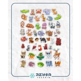 Hayvanlar Alemi Sticker Set 35 Parça Telefon, Tablet, Defter, Laptop Sticker
