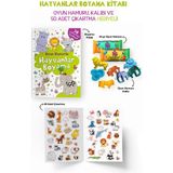 Hayvanlar Boyama Kitabı - Oyun Hamuru, Oyuncak ve Çıkartma Hediyeli / 3 Yaş+