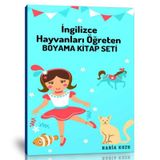 Hayvanları İngilizce Öğreten Boyama Kitap Seti 3 Kitap