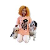 Hayvansever Tişört I Love Dogs More Than People Açık Turuncu