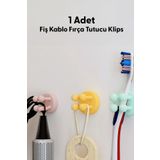Hayveys 1 Adet Silikon Yapışkanlı Klips Fiş Kablo Tutucu Askı